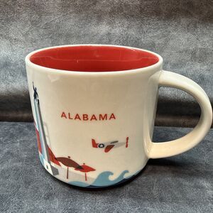 Starbucks Alabama Coffee Mug Drink 14oz You Are Here Collection 2016 State Cup